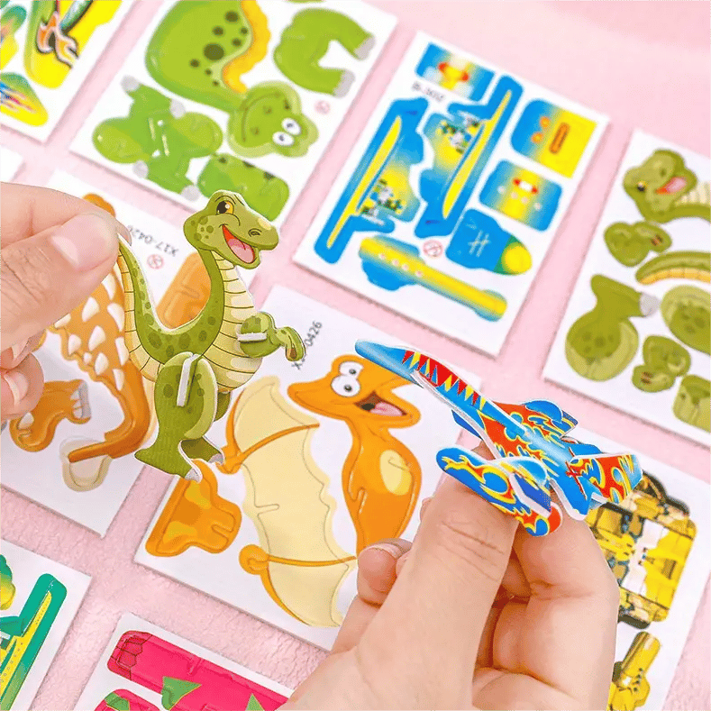 🦗DIY rajzfilm 3D összerakós puzzle – 🧩Kreatív, fejlesztő játék