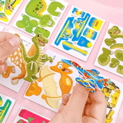 🦗DIY rajzfilm 3D összerakós puzzle – 🧩Kreatív, fejlesztő játék