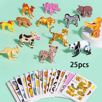 🦗DIY rajzfilm 3D összerakós puzzle – 🧩Kreatív, fejlesztő játék