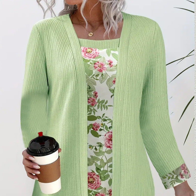 【S-2XL】👚Női alkalmi divatos patchwork felső