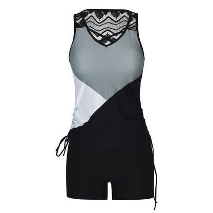 【🏖️S-3XL】🩱Női, mintás, kétrészes tankini fürdőruha