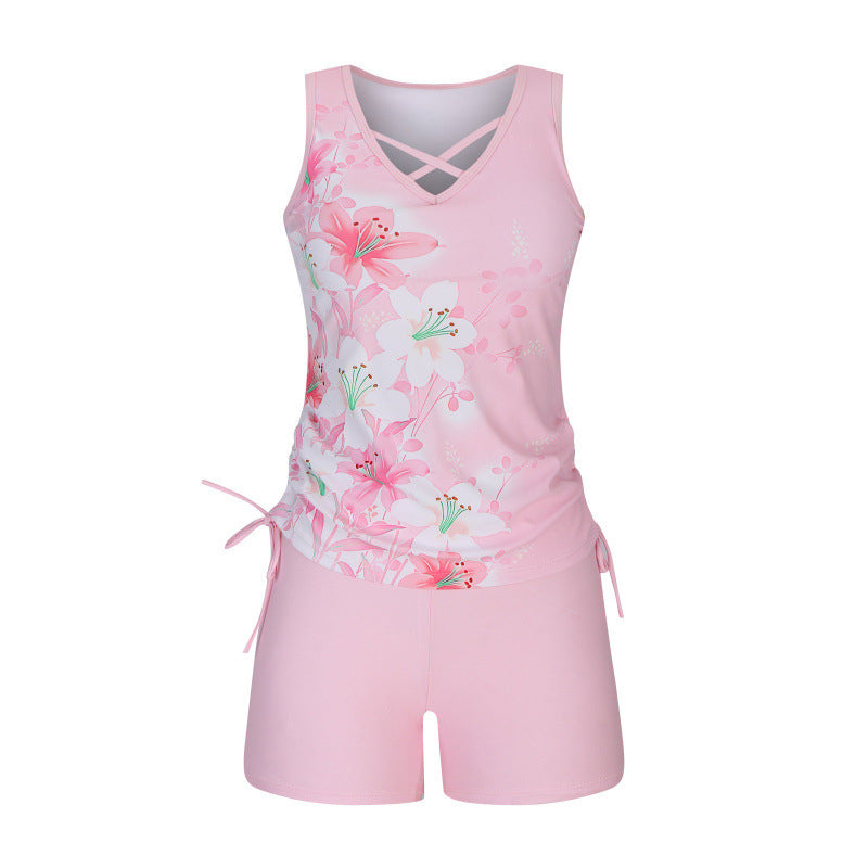【🏖️S-3XL】🩱Női, mintás, kétrészes tankini fürdőruha