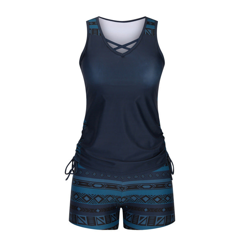 【🏖️S-3XL】🩱Női, mintás, kétrészes tankini fürdőruha