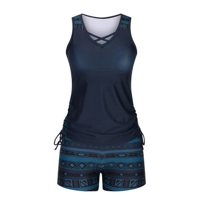 【🏖️S-3XL】🩱Női, mintás, kétrészes tankini fürdőruha