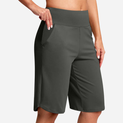 【🔥S-2XL】🩳Női magas derekú jógashort zsebekkel