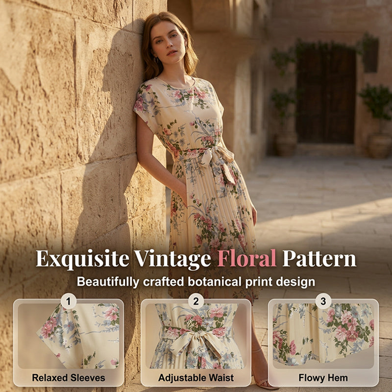 【S-XL】🌺Női mintás, középhosszú ruha