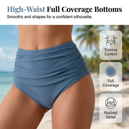 【🏖️S-2XL】🌼Női, magas derekú, virágmintás tankini fürdőruha
