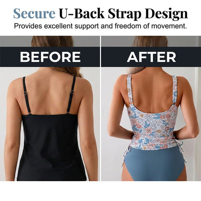 【🏖️S-2XL】🌼Női, magas derekú, virágmintás tankini fürdőruha