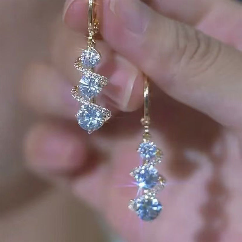 💎✨Aszimmetrikus spirál és csepp alakú fülbevaló