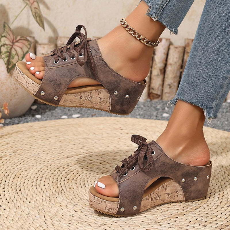 【💯EU 36-43】👡Női nyitott orrú platform ék szandál