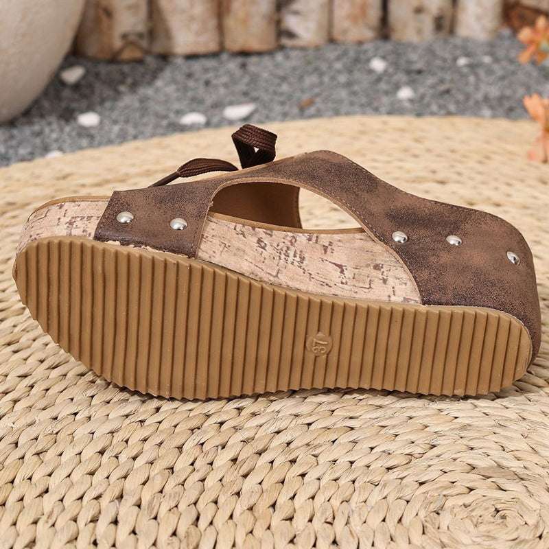 【💯EU 36-43】👡Női nyitott orrú platform ék szandál