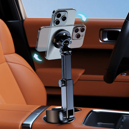 🚗Autós pohártartó és mobiltelefon-tartó – 💯360°-ban forgatható, N52 mágnes, egy kézzel kezelhető