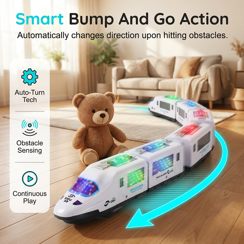 🚅⚡ Világító és zenélő elektromos játékvonat