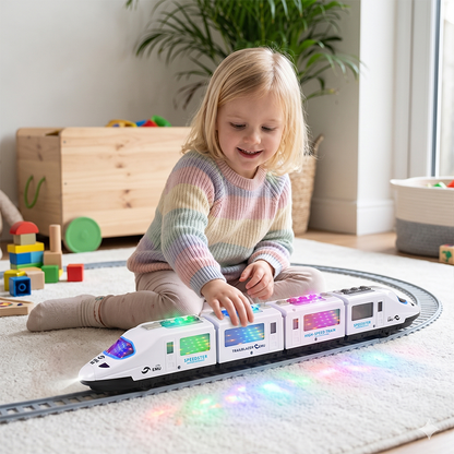 🚅⚡ Világító és zenélő elektromos játékvonat