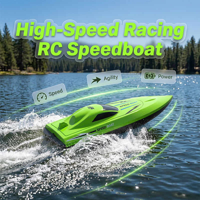 🎮 🚢 FÉLÁRON! 2,4 GHz-es nagysebességű RC versenycsónak két motorral