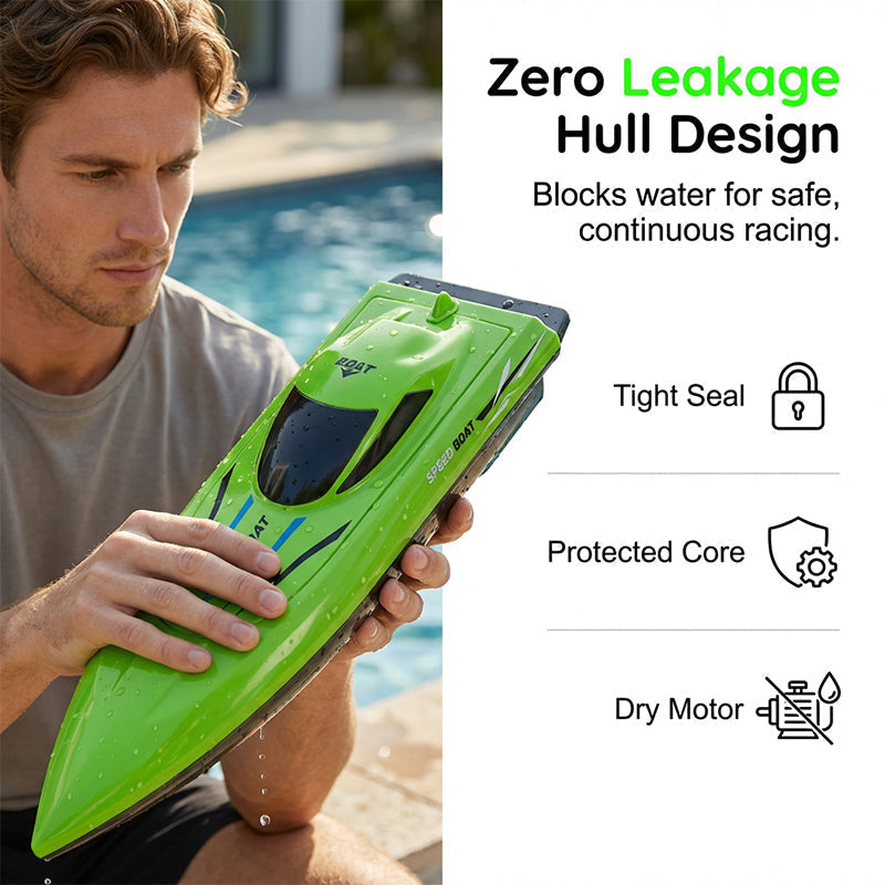 🎮 🚢 FÉLÁRON! 2,4 GHz-es nagysebességű RC versenycsónak két motorral