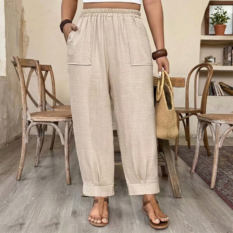 【XL-5XL】💖Női laza szabású, mandzsettás bokapánt
