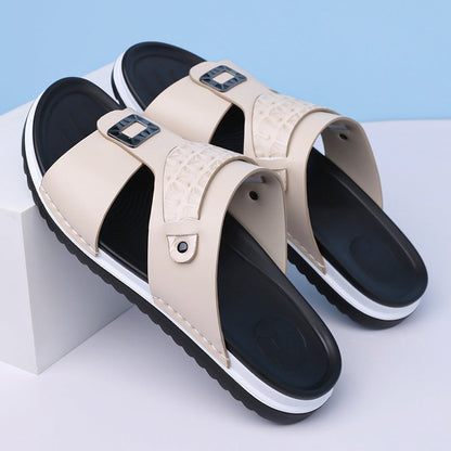 【🔥EU 39-48】👞Férfi műbőr slip-on szandál