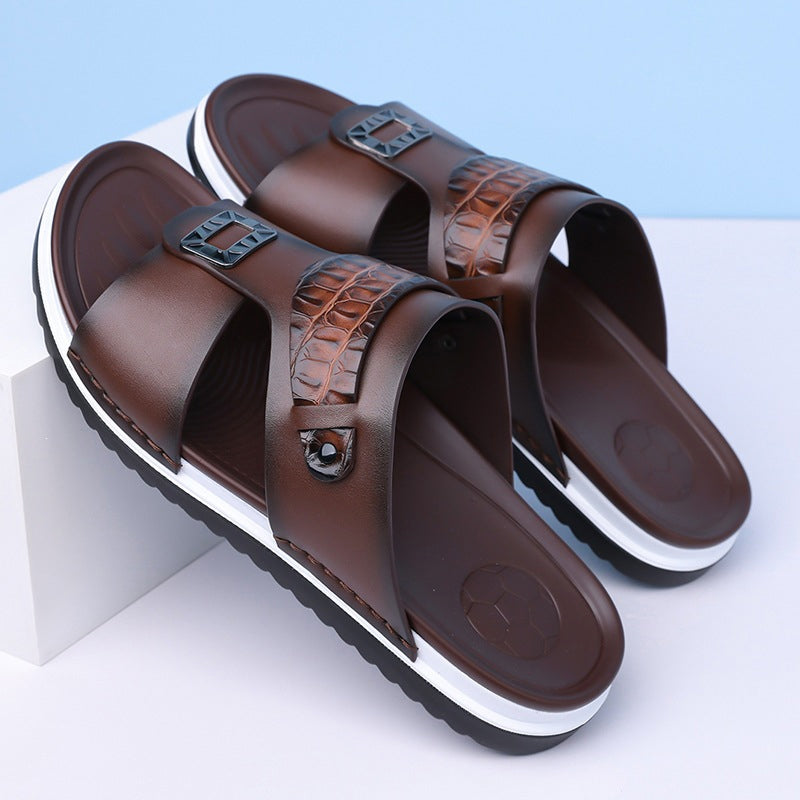 【🔥EU 39-48】👞Férfi műbőr slip-on szandál
