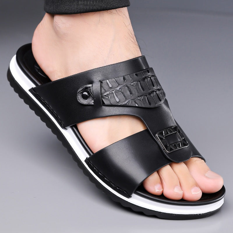 【🔥EU 39-48】👞Férfi műbőr slip-on szandál