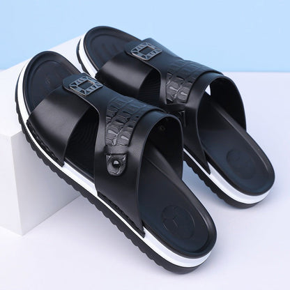 【🔥EU 39-48】👞Férfi műbőr slip-on szandál