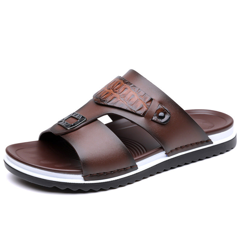 【🔥EU 39-48】👞Férfi műbőr slip-on szandál