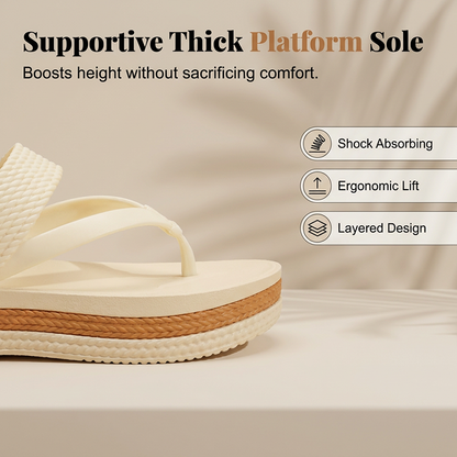 【💯EU 36-41】🌞👡Nyári Női Platform Papucs Szőtt Pánttal