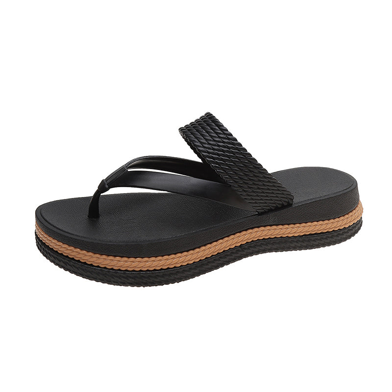 【💯EU 36-41】🌞👡Nyári Női Platform Papucs Szőtt Pánttal