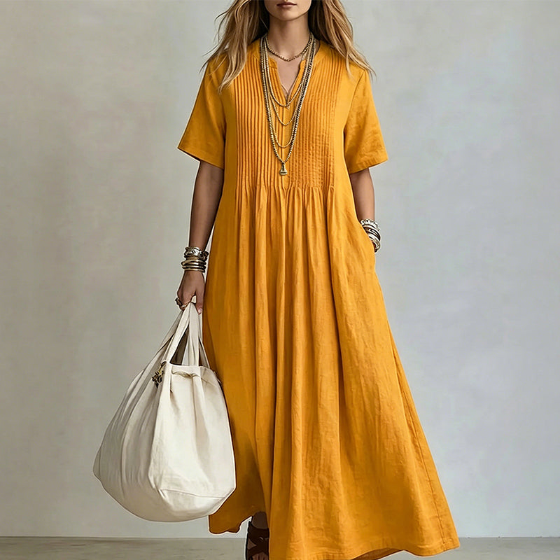 【S-3XL】👗Női laza, alkalmi V-nyakú ruha
