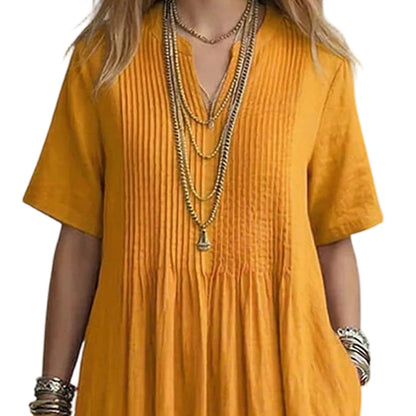 【S-3XL】👗Női laza, alkalmi V-nyakú ruha