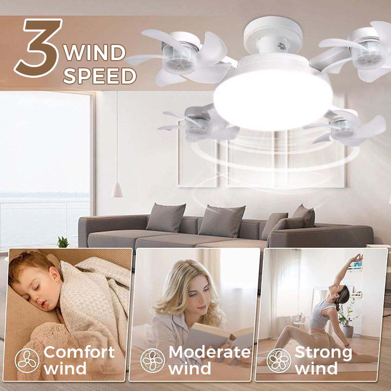 🌀Mennyezeti ventilátor LED lámpával és távirányítóval