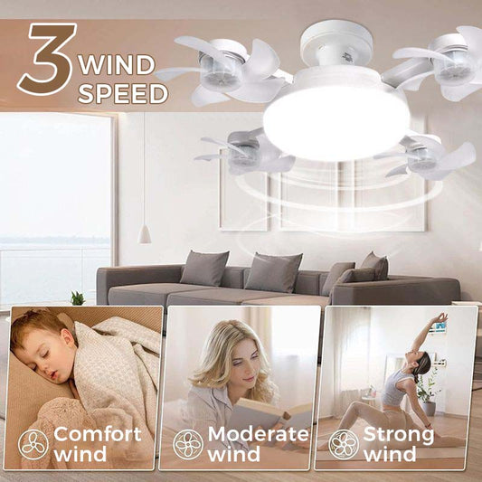 🌀Mennyezeti ventilátor LED lámpával és távirányítóval