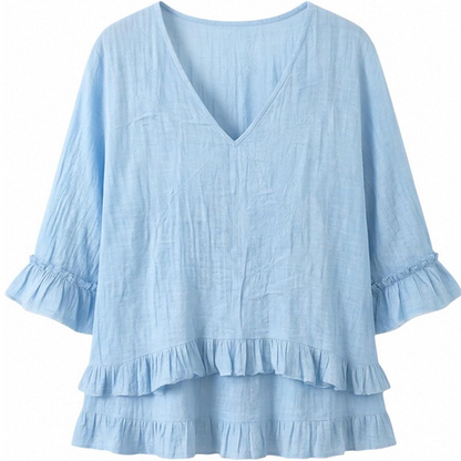 【S-2XL】👚Elegáns női V-kivágású felső