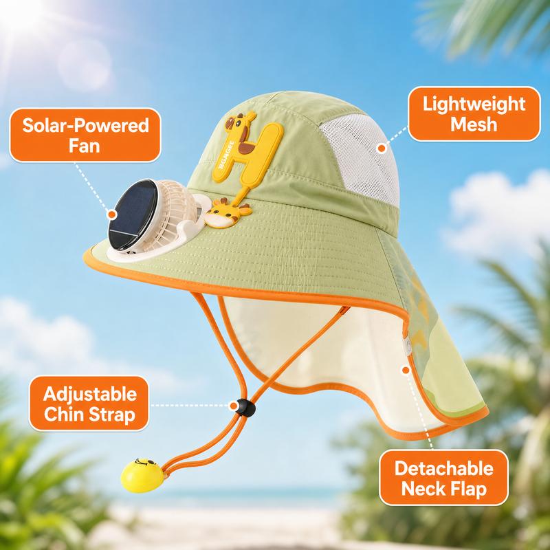 🌞Napvédő sapka beépített ventilátorral
