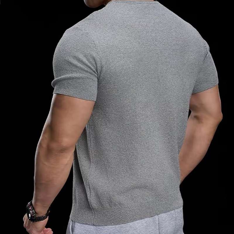 【M-3XL】🌿Lélegző V-nyakú kötött póló – Könnyű, puha, egész napos kényelem