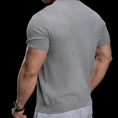 【M-3XL】🌿Lélegző V-nyakú kötött póló – Könnyű, puha, egész napos kényelem
