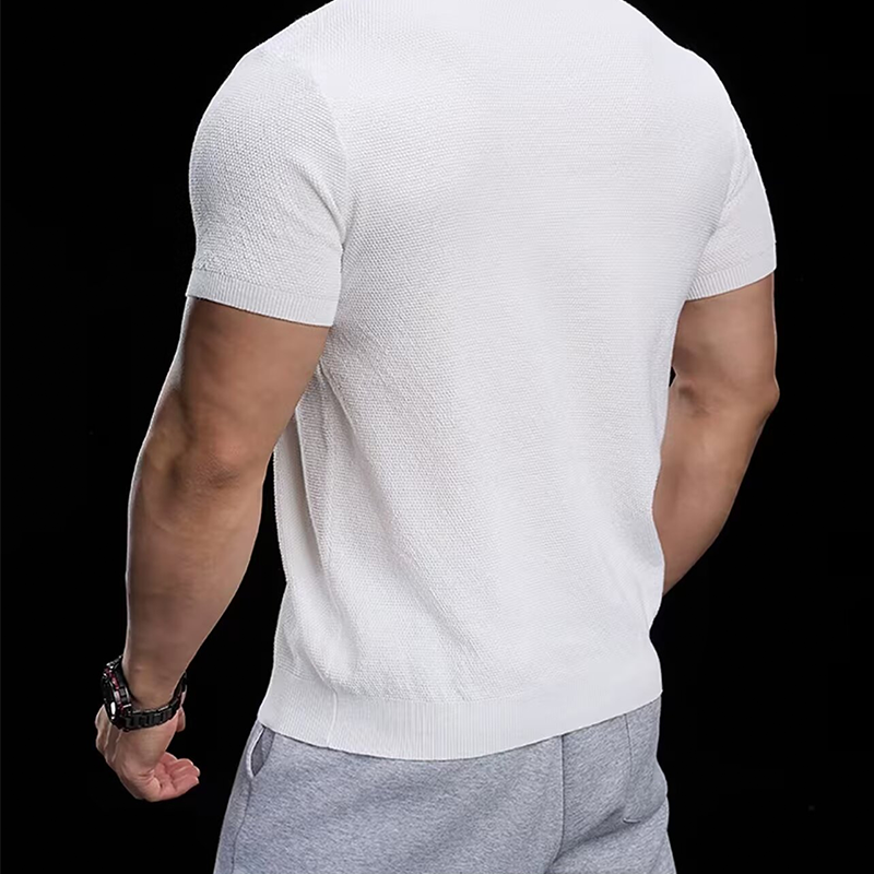 【M-3XL】🌿Lélegző V-nyakú kötött póló – Könnyű, puha, egész napos kényelem