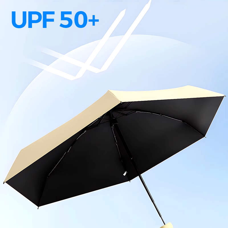 ☂️Kompakt, összecsukható esernyő UV-védelemmel – 🏖️UPF 50+, szélálló és vízálló