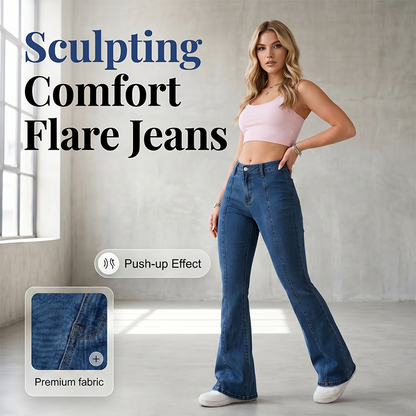 【S-2XL】👖Női klasszikus slim fit sztreccs kiszélesedő farmernadrág
