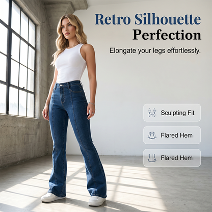 【S-2XL】👖Női klasszikus slim fit sztreccs kiszélesedő farmernadrág