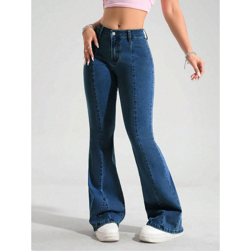 【S-2XL】👖Női klasszikus slim fit sztreccs kiszélesedő farmernadrág