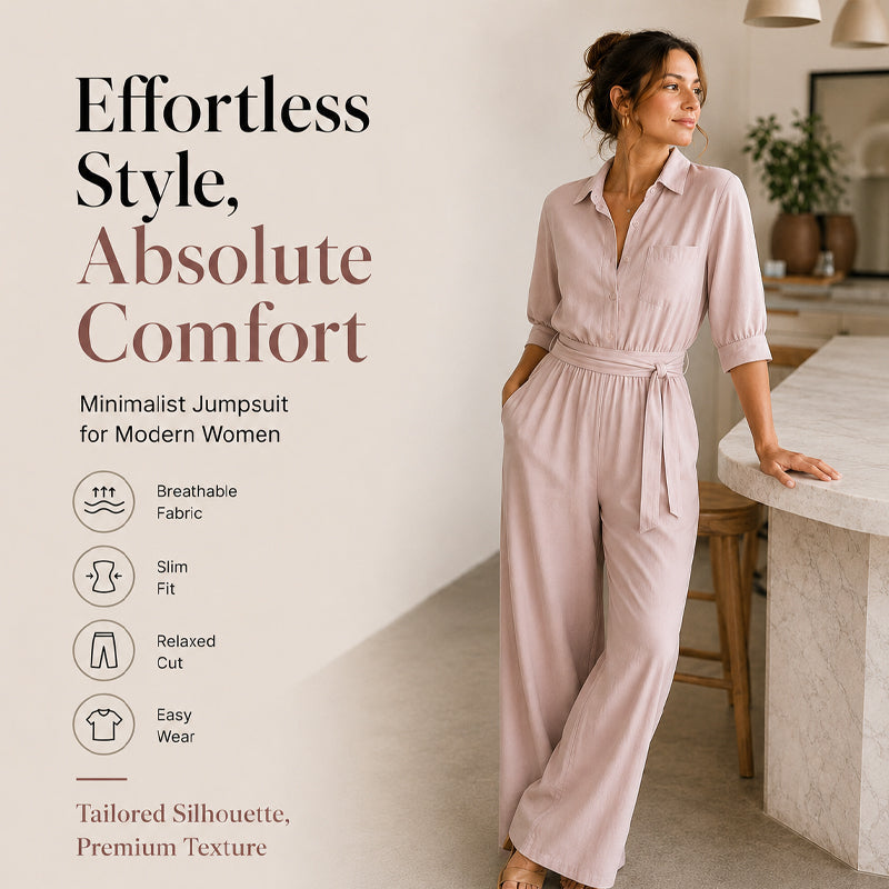 【S-2XL】💖Női, félhosszú ujjú, széles szárú jumpsuit