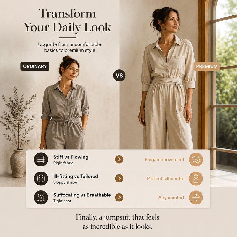 【S-2XL】💖Női, félhosszú ujjú, széles szárú jumpsuit