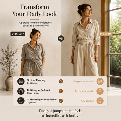 【S-2XL】💖Női, félhosszú ujjú, széles szárú jumpsuit