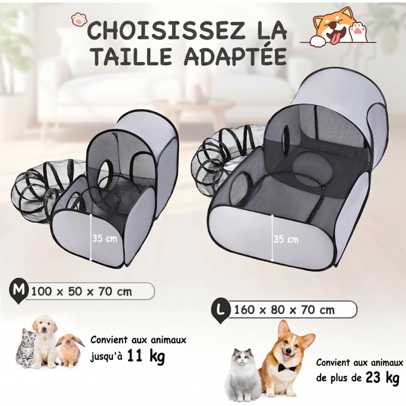 🐱🏠Többfunkciós, kerítéssel ellátott macskaház – ✨szellőző, mosható és összecsukható