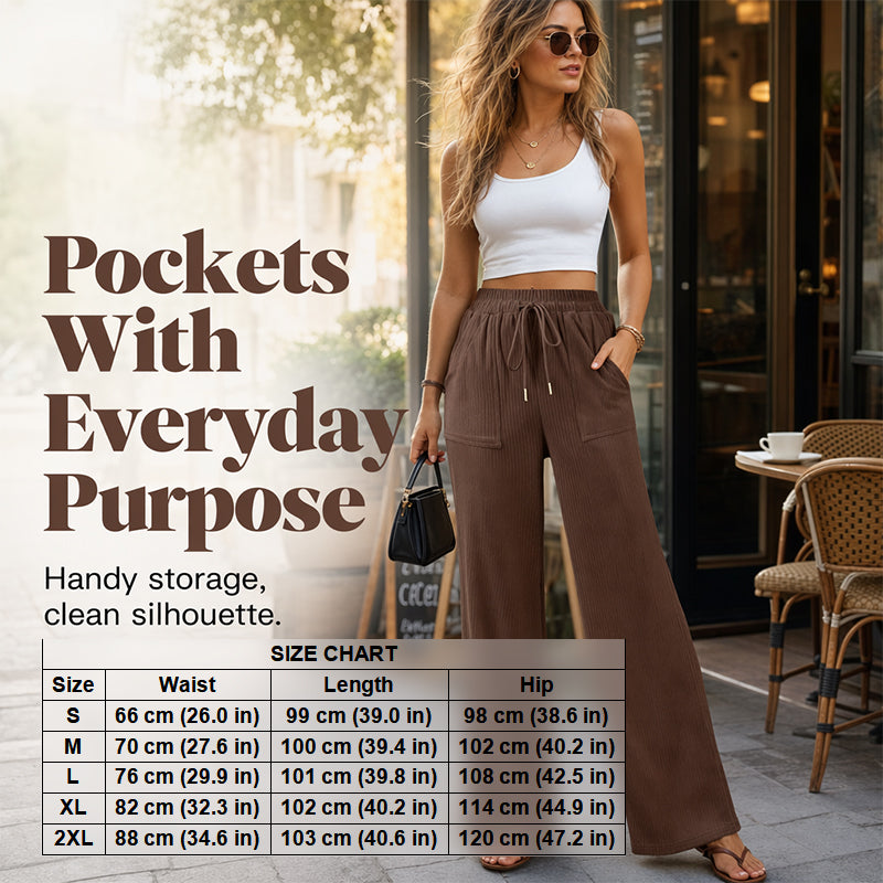 【S-2XL】👖Női előnyös szabású, széles szárú nadrág