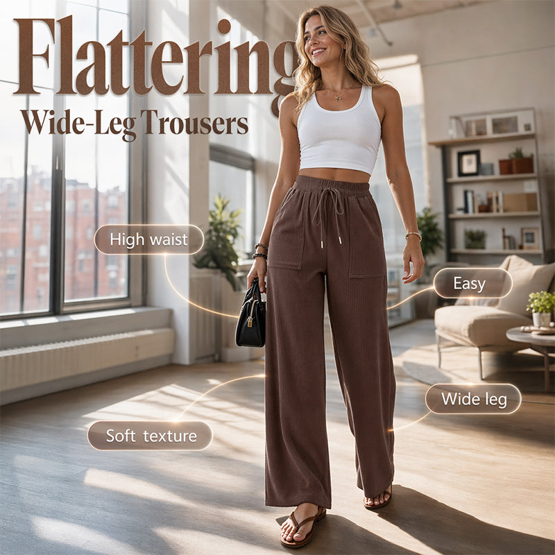 【S-2XL】👖Női előnyös szabású, széles szárú nadrág