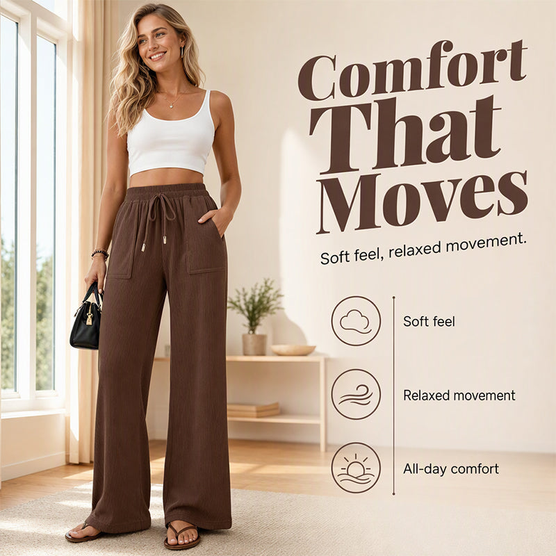 【S-2XL】👖Női előnyös szabású, széles szárú nadrág