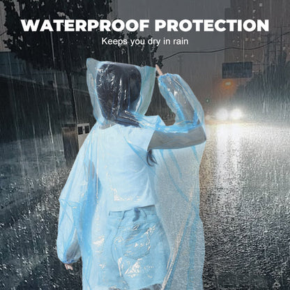 🌧️Hordozható, eldobható esőkabát – ✨Pehelysúlyú, azonnali védelem és zökkenőmentes, gondtalan kirándulás