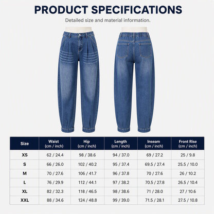 【S-XL】👖Női magas derekú harem farmernadrág